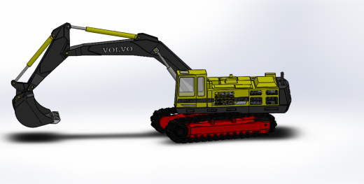 挖掘机简易模型3D图纸 Solidworks设计缩略图